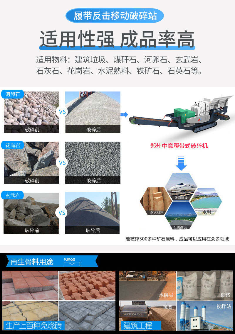 破碎物料種類多