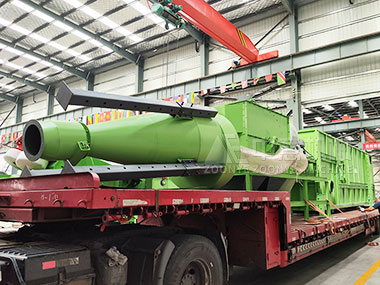 中意機(jī)械車間內(nèi)裝修垃圾風(fēng)選設(shè)備順利裝車發(fā)貨